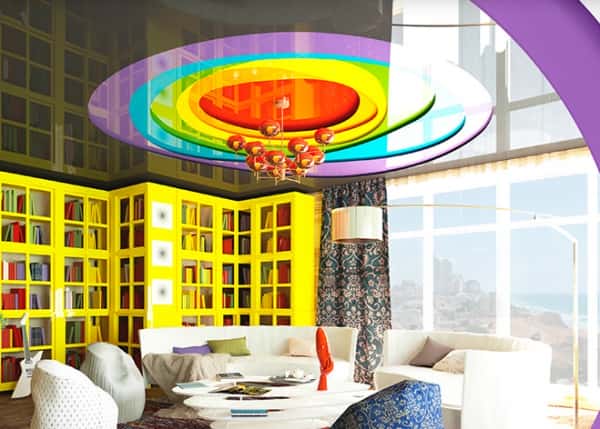 резной натяжной потолок